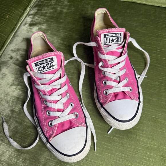 Converse All Star Pink Canvas Lace-Up Sneakers Womens Size 8 Mens 6 - Picture 1 of 7
